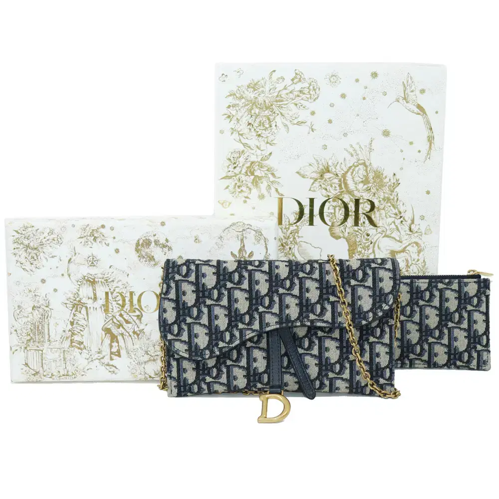 Dior Saddle Bag Oblique Saddle WOC Chain Wallet and Crossbody