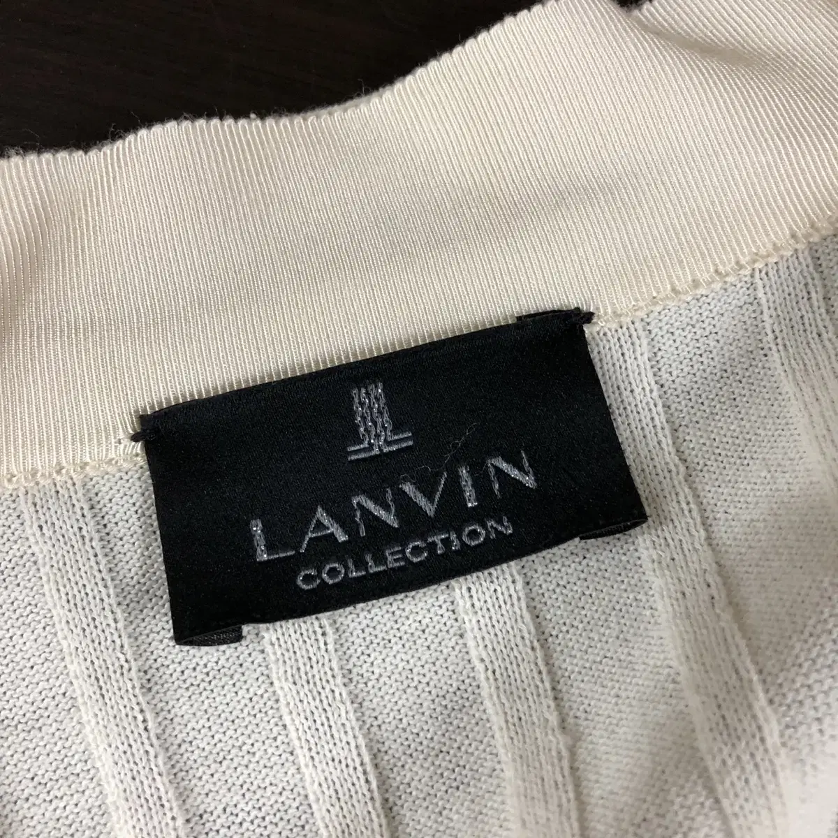 [ LANVIN ] 랑방컬렉션 핑크베이지 플리츠 롱 가디건