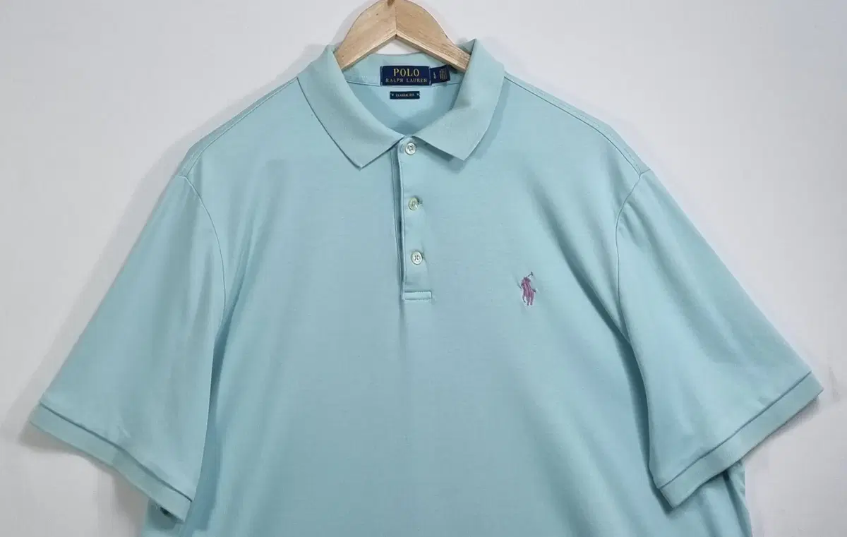 L (100) Polo Ralph Lauren Mint PK Vahn Short Sleeve Tee