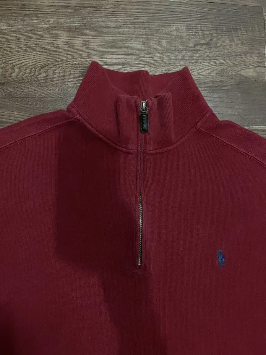 Polo Ralph Lauren Vahn zip-up knit burgundy-red