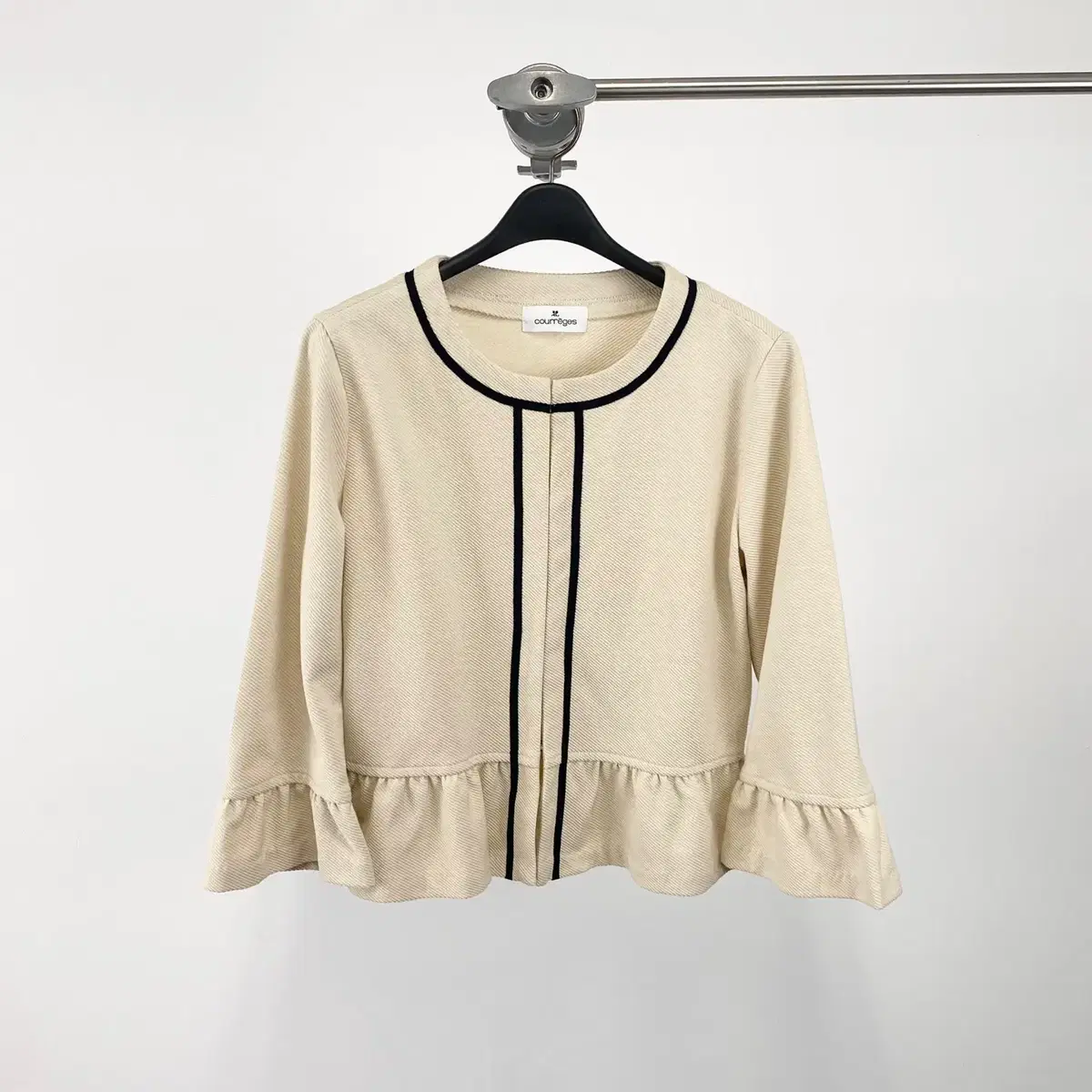 Vintage COURREGES twill texture cropped jacket