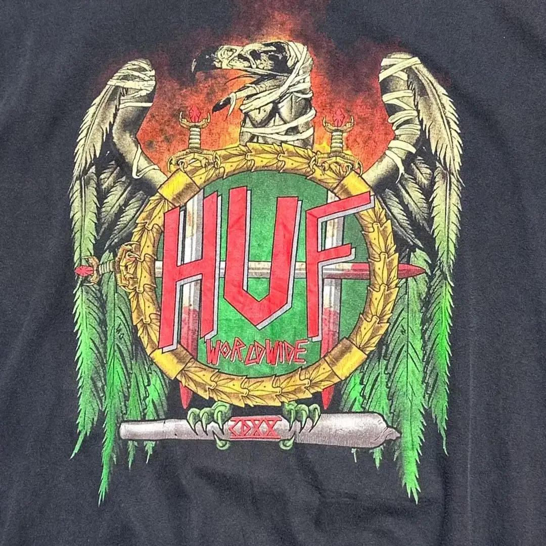 [100]Huf Worldwide 락 무드 프린팅 티셔츠