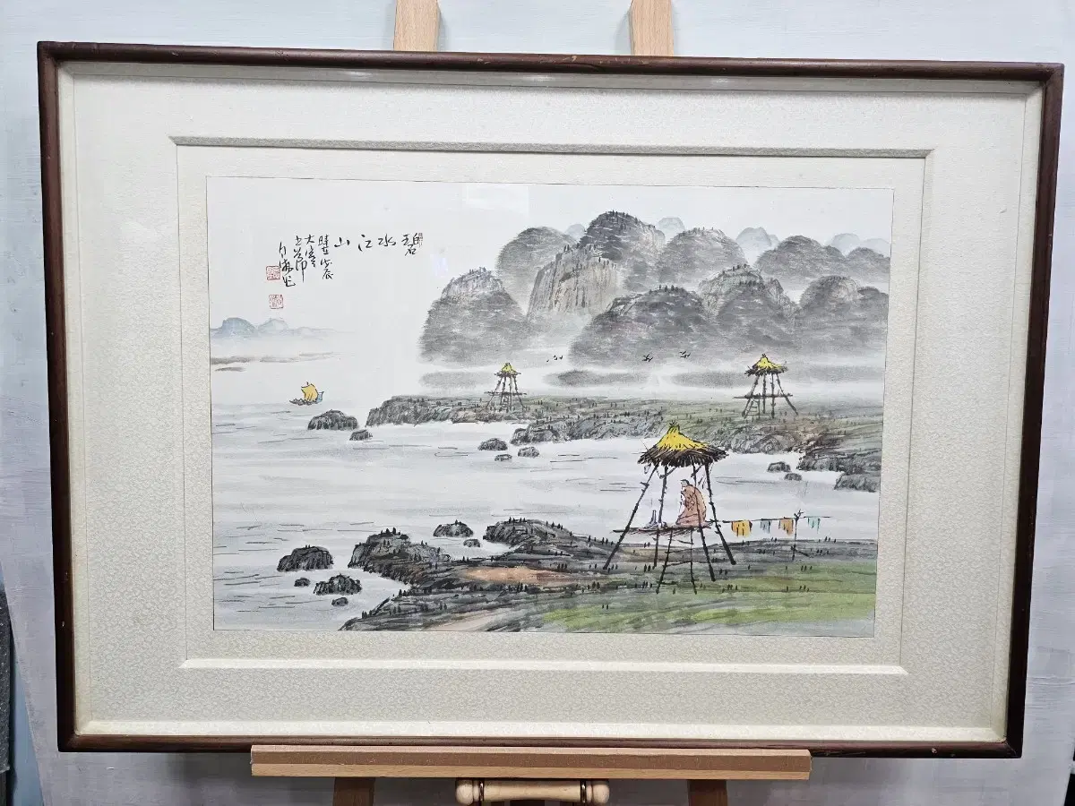 백포 곽남배(국전심사위원).님의 원두막 98x67cm