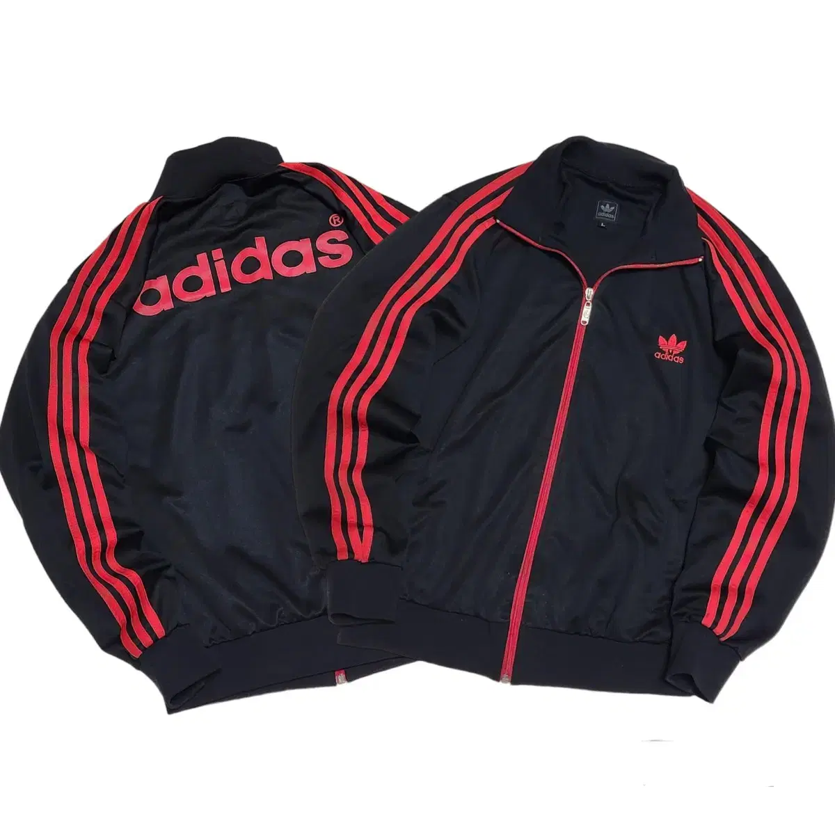 Adidas Three Stripe Black Tooth Big Logo Old School Training Jersey Jacket