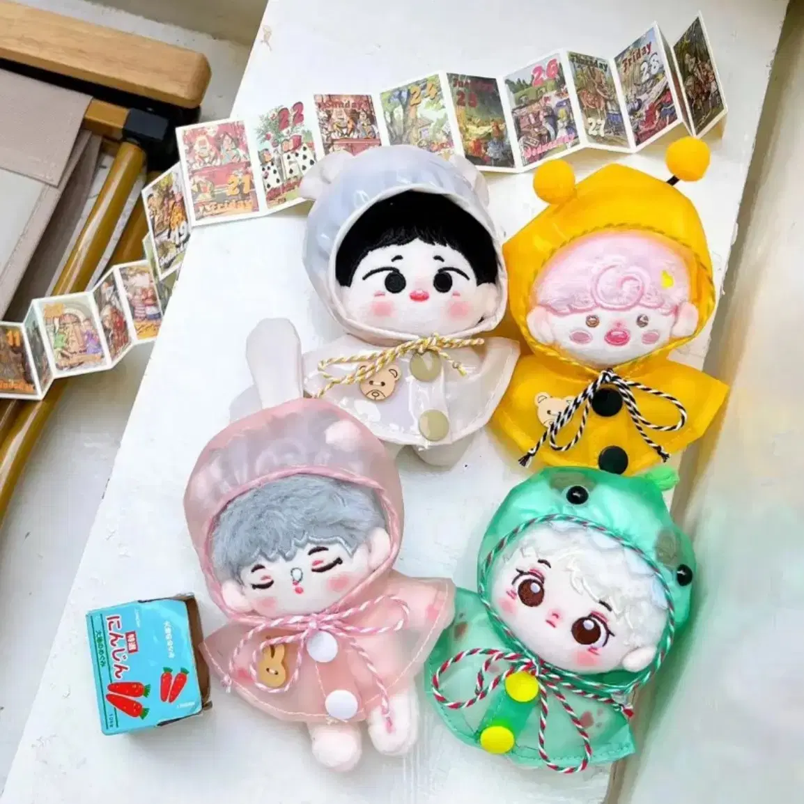 10cm doll clothes small transparent raincoat