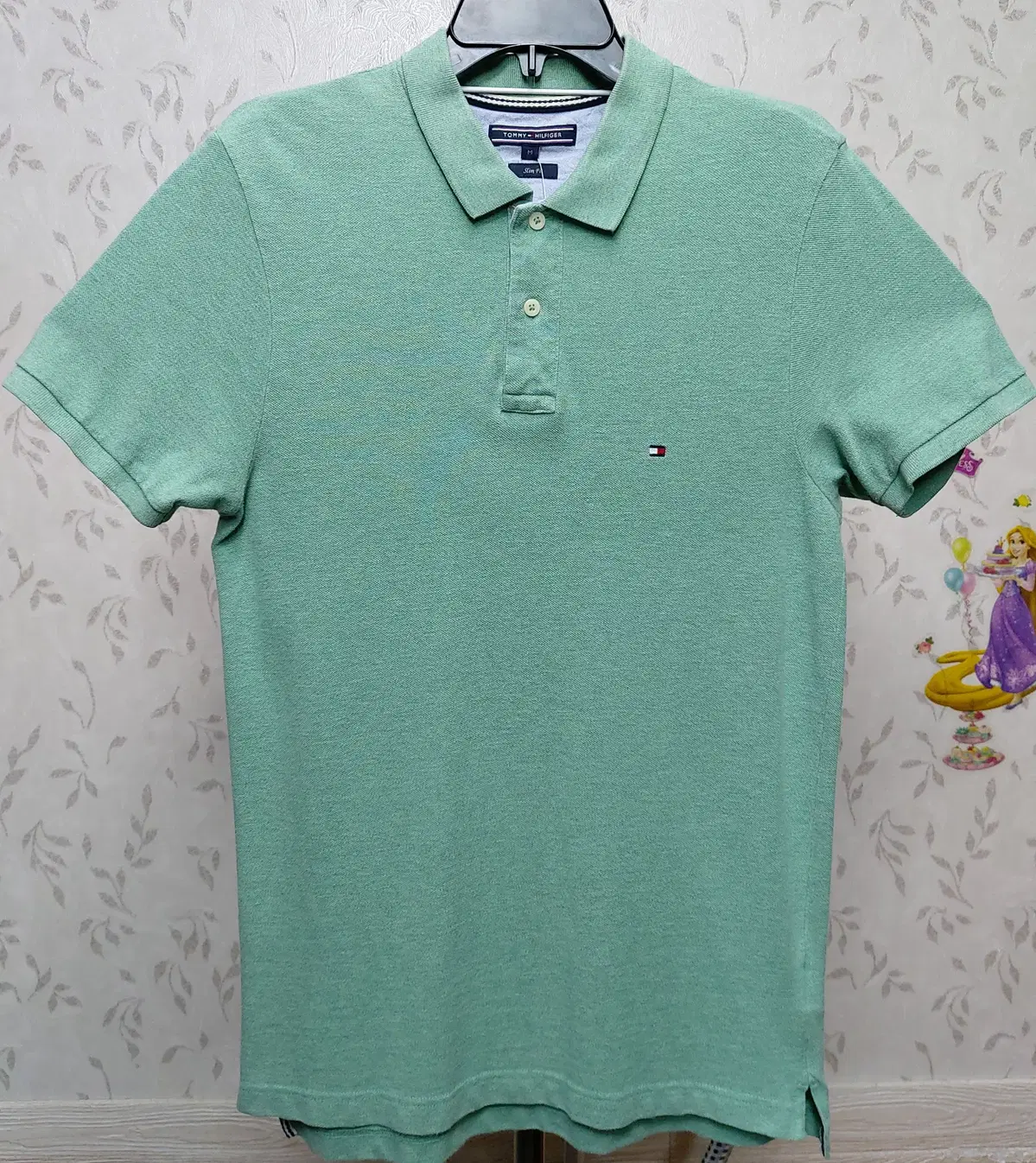 Tommy Hilfiger M Short-Sleeved T-shirt Men's Slim Fit Pastel Green