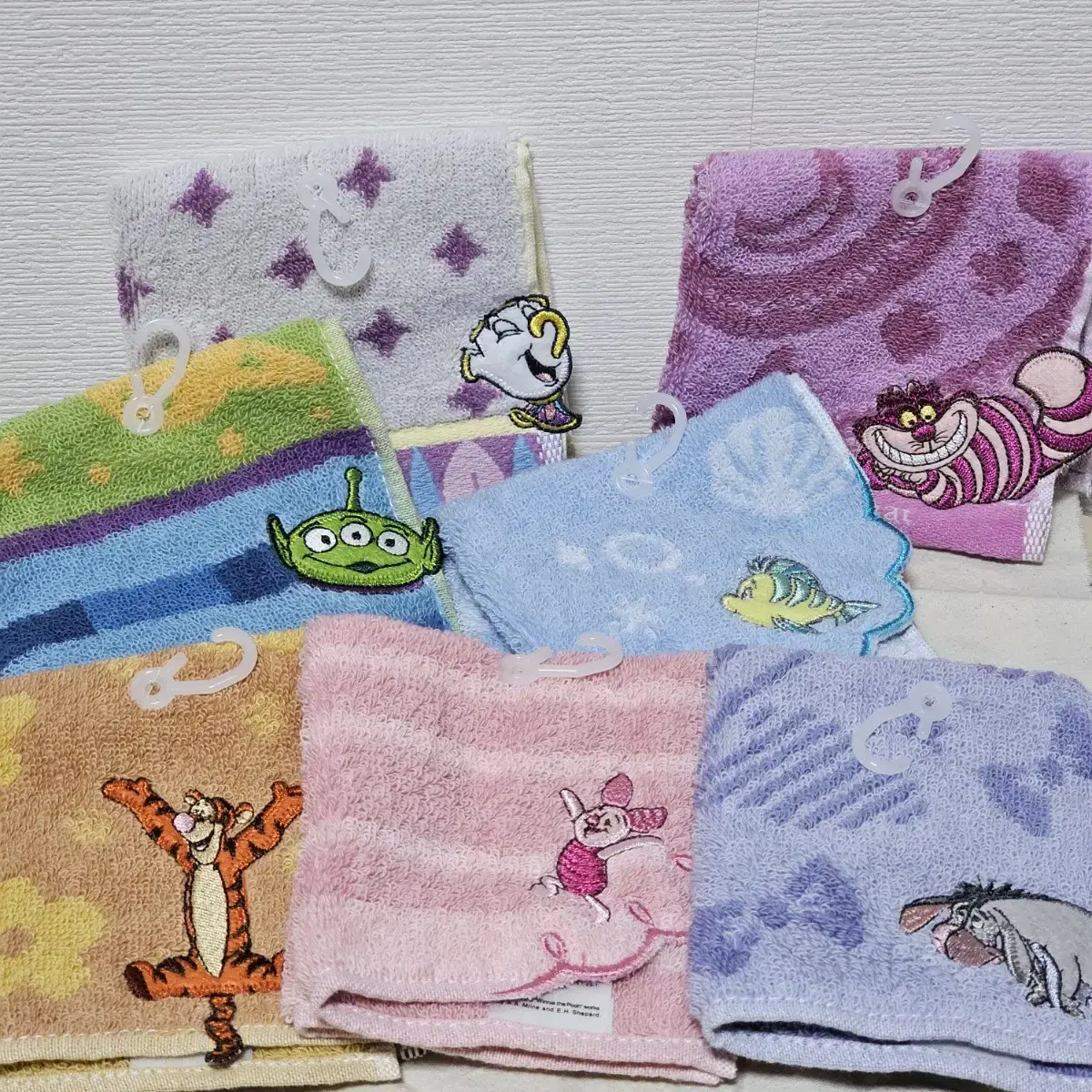 Disney Store Petite Handkerchief Mini alice Cheshire Cat Little Mermaid Beauty and the Beast Pooh