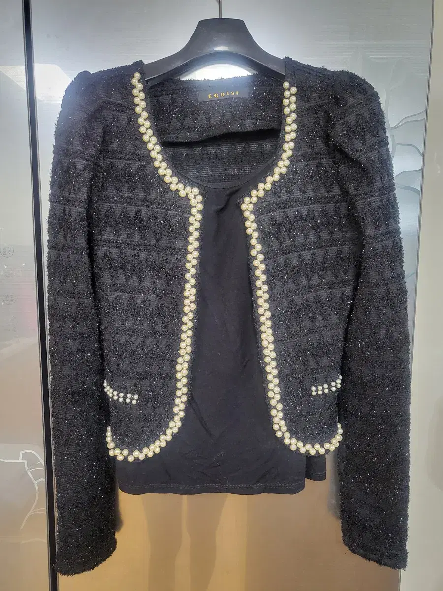 EGOIST Real Pearl Tweed Cardigan 55-55 Vahn New Item 73,000