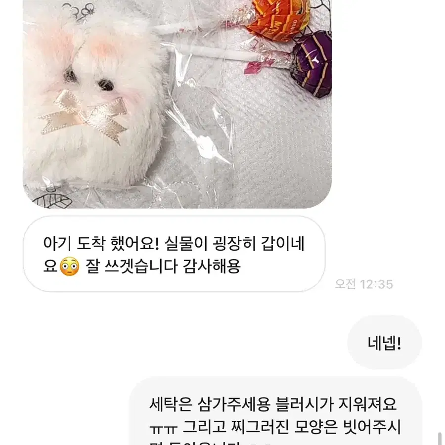 뭉개진 생쥐/토깽이/고양이/구룸이 털인형 키링