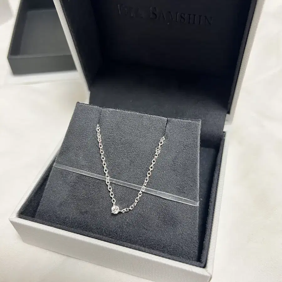 글로리어스워커x그린다이아 14K MEN'S 0.1ct 화이트골드 50cm