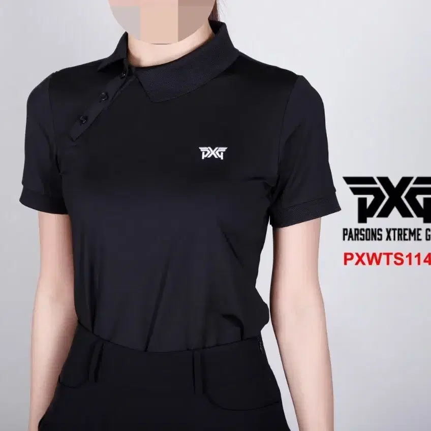 PXG 여자 PXWTS1149 매장판 사이드카라 반팔 티셔츠