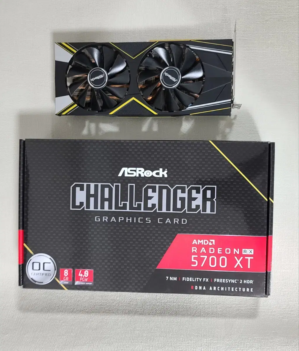 에즈락 풀박스 RX5700XT 8G ( RTX3060TI 급) 그래픽카드