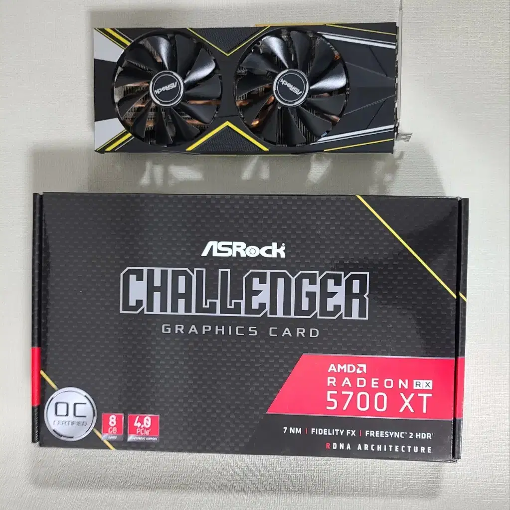 에즈락 풀박스 RX5700XT 8G ( RTX3060TI 급) 그래픽카드