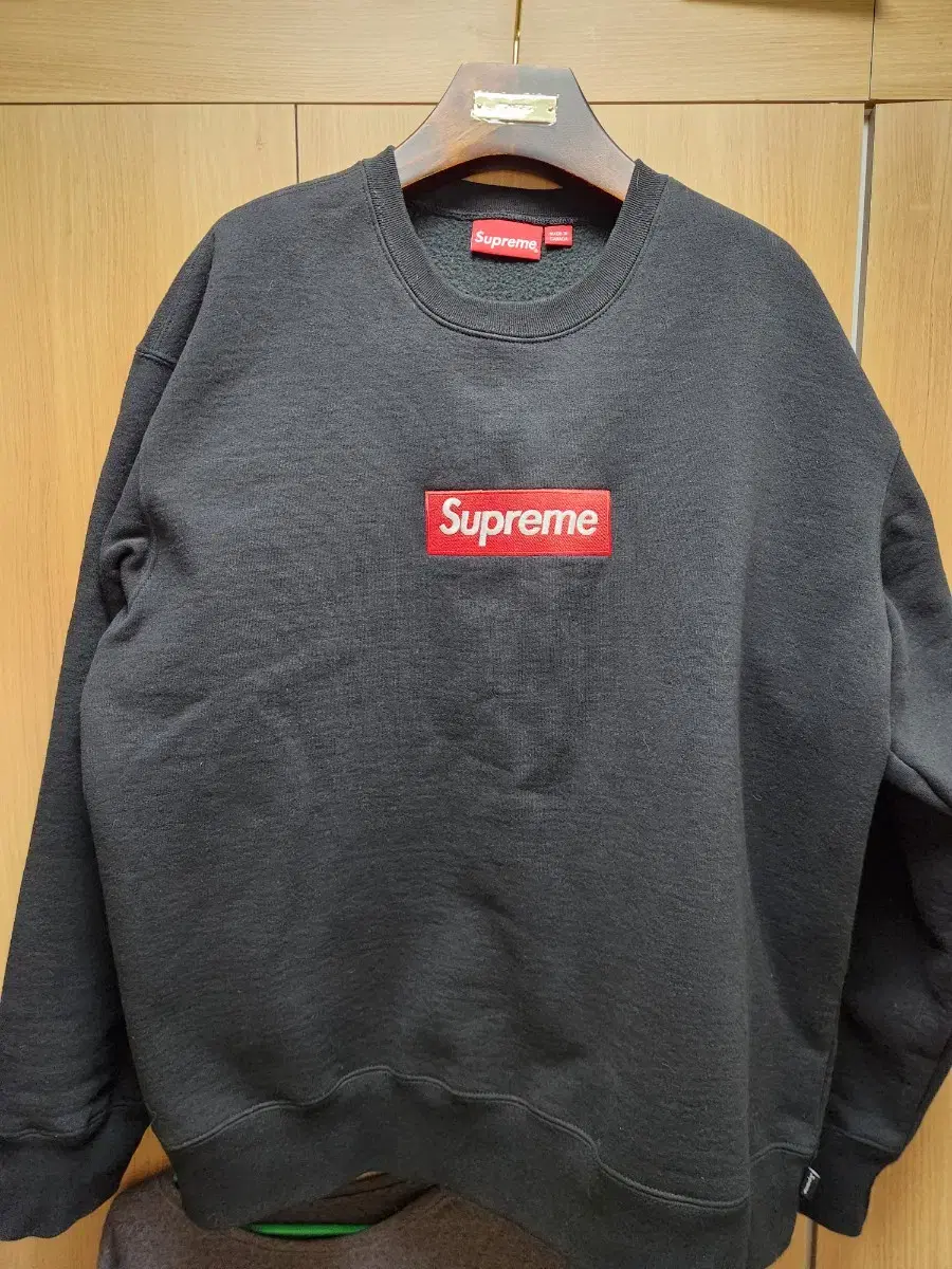 22fw Supreme Box Logo Man-to-Man Black L