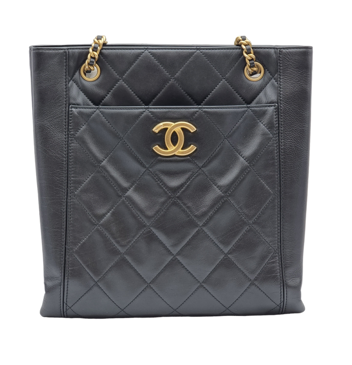 Chanel CC Pocket Quilted Shoulder Bag Tote