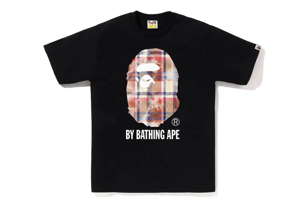 [Overseas] Vape Bleached Check By Vaping Ape Short Sleeve T-Shirt 24SS