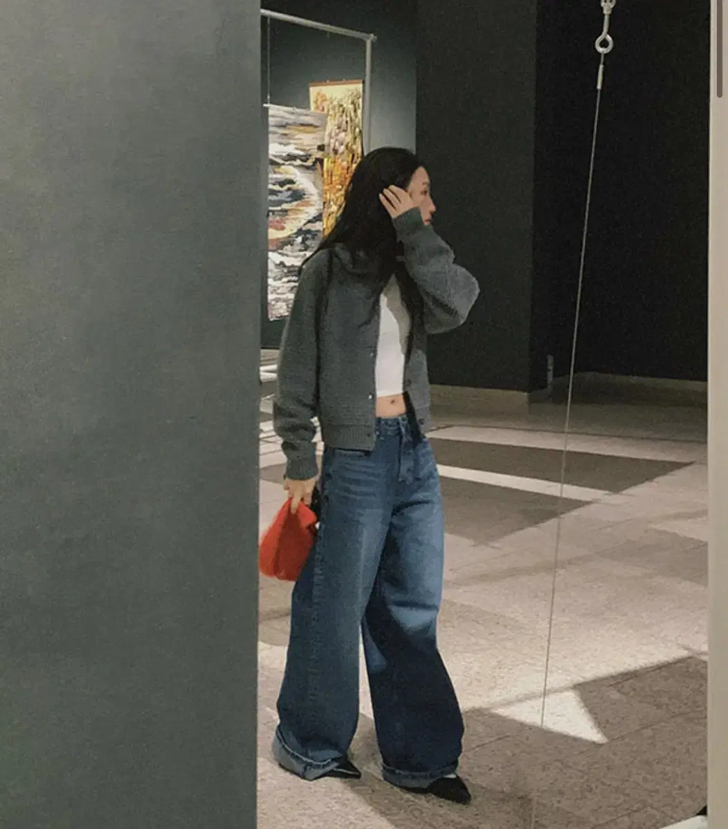 블렘토 Maxi long wide jean