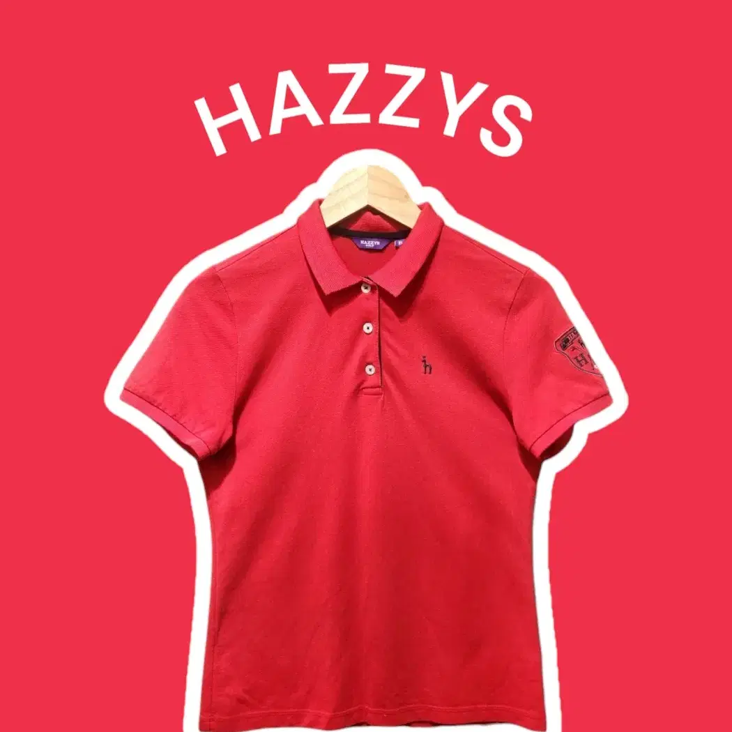 [95] HAZZYS 해지스골프 여성 반팔카라티