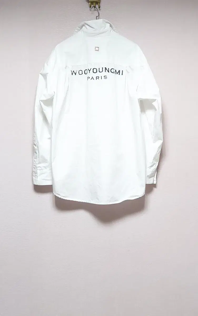 Wooyoung Mi Woo White Back Logo Rose Gold Shirt Size 50,105