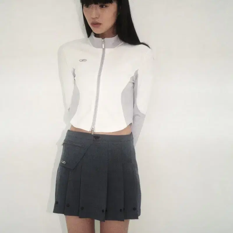 [hugyourskin] Slim jersey cropped jacket