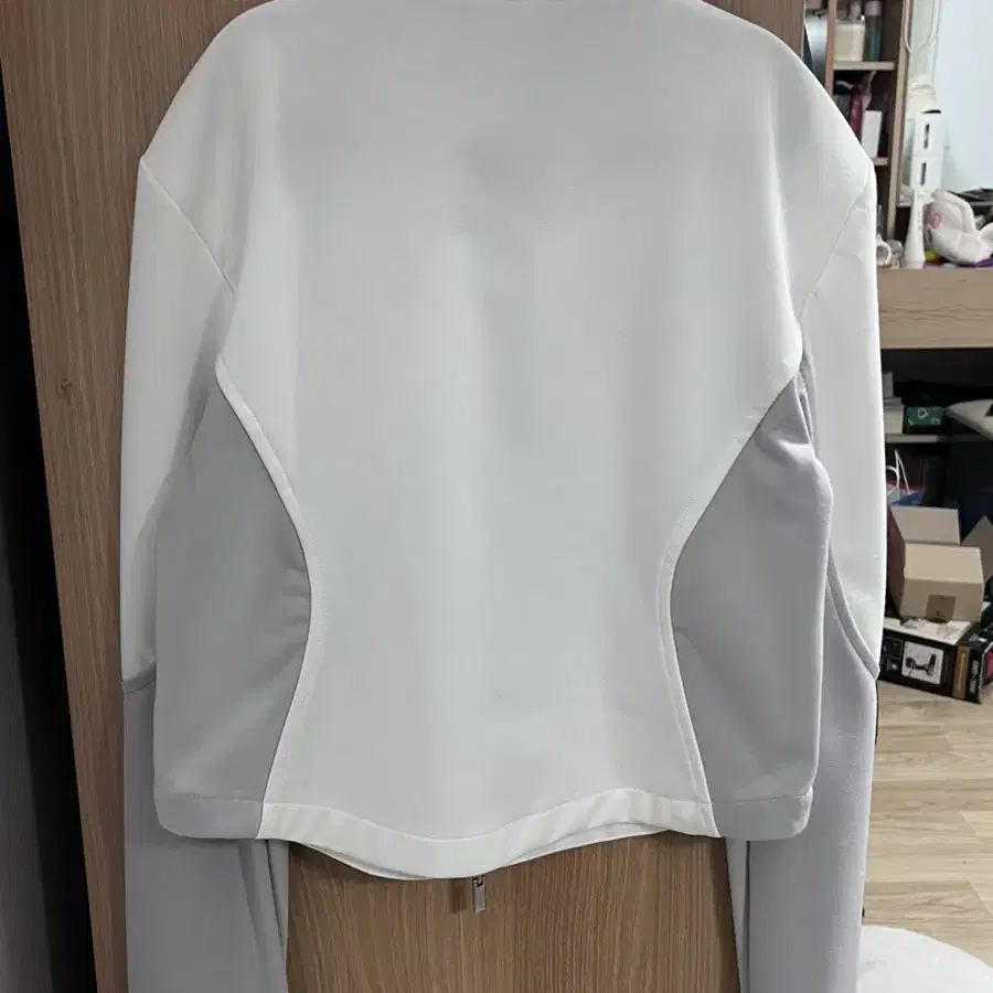 [hugyourskin] Slim jersey cropped jacket