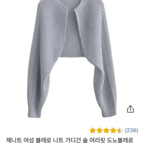 볼레로 가디건 2개 일괄 (블랙/그레이)