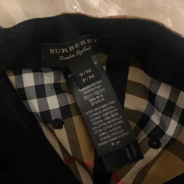 [S/M] Burberry 빈티지 체크 볼캡 모자