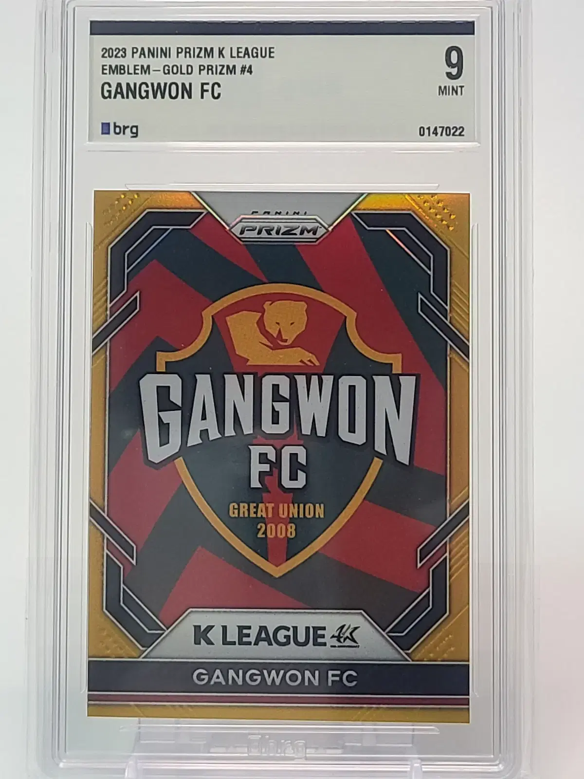 K-League Panini Prism Gold Gangwon Emblem BRG9 , Limited to 10 pieces