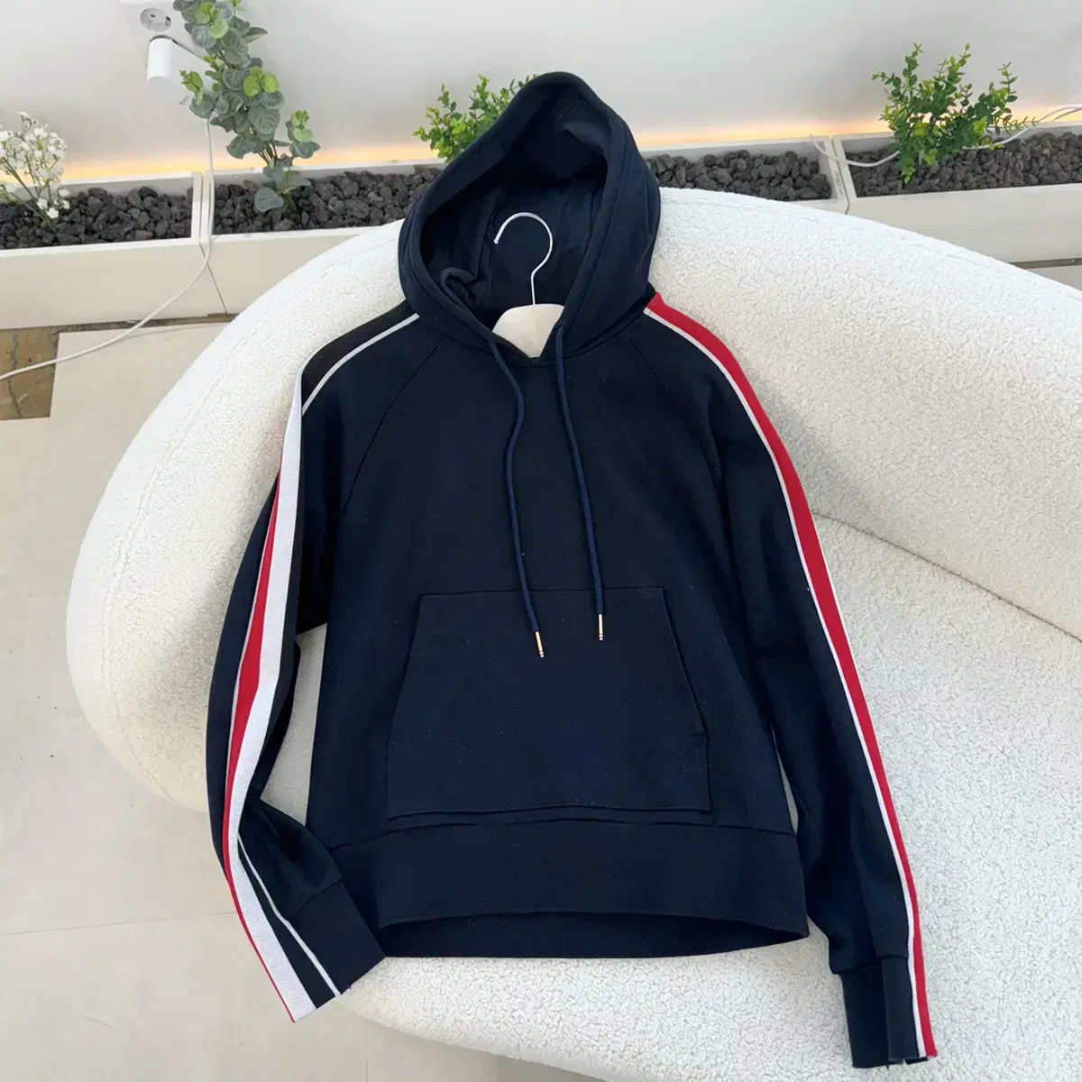 [S+/1 size] Thom Browne Sideline Three-Way Hoodie Navy