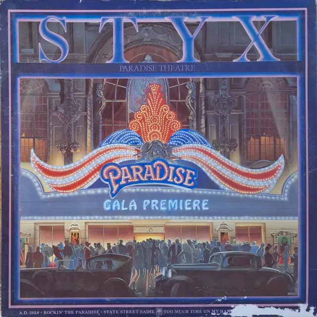 미국원반/초판/Styx - Paradise Theatre LP