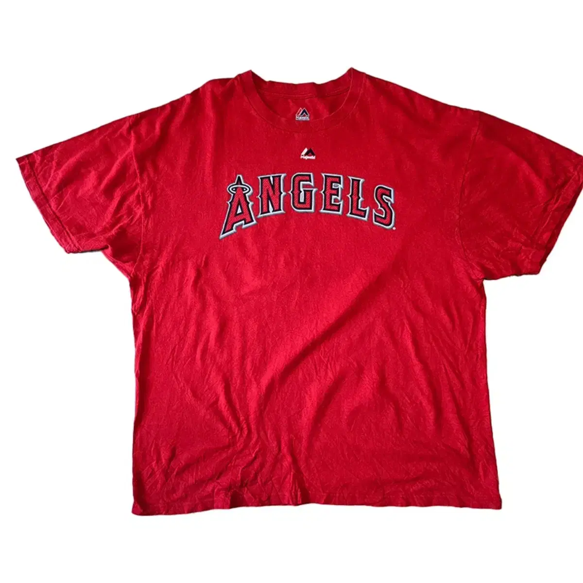 Majestic Angels Trout Marked Short Sleeve T-Shirt