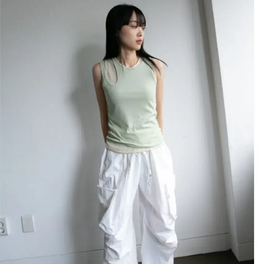 (최종가격)오무수히 layered sleeveless top 레이어드