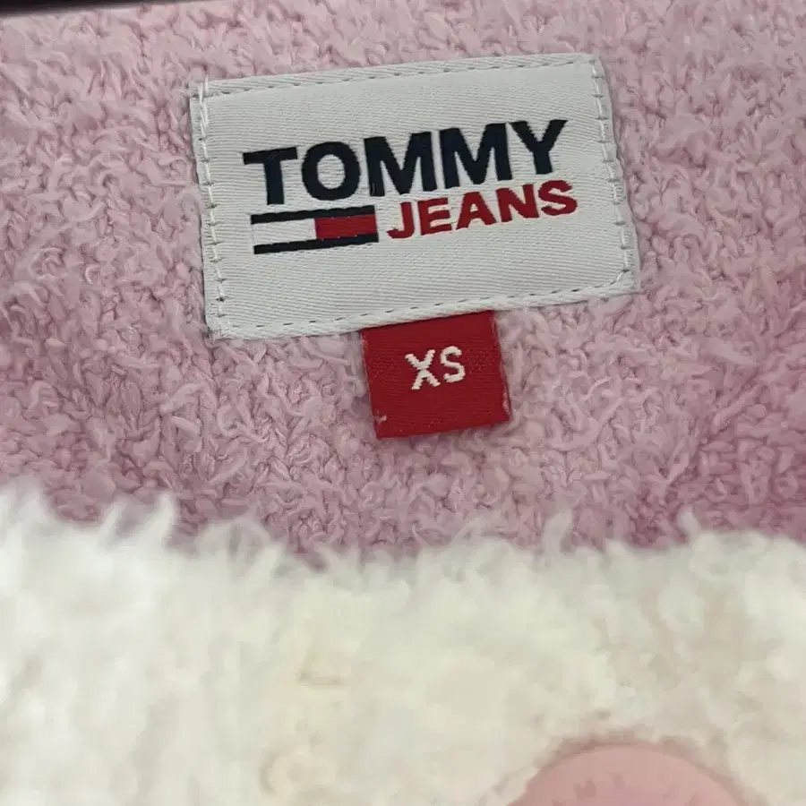 TOMMY 부클 반팔 니트 가디건