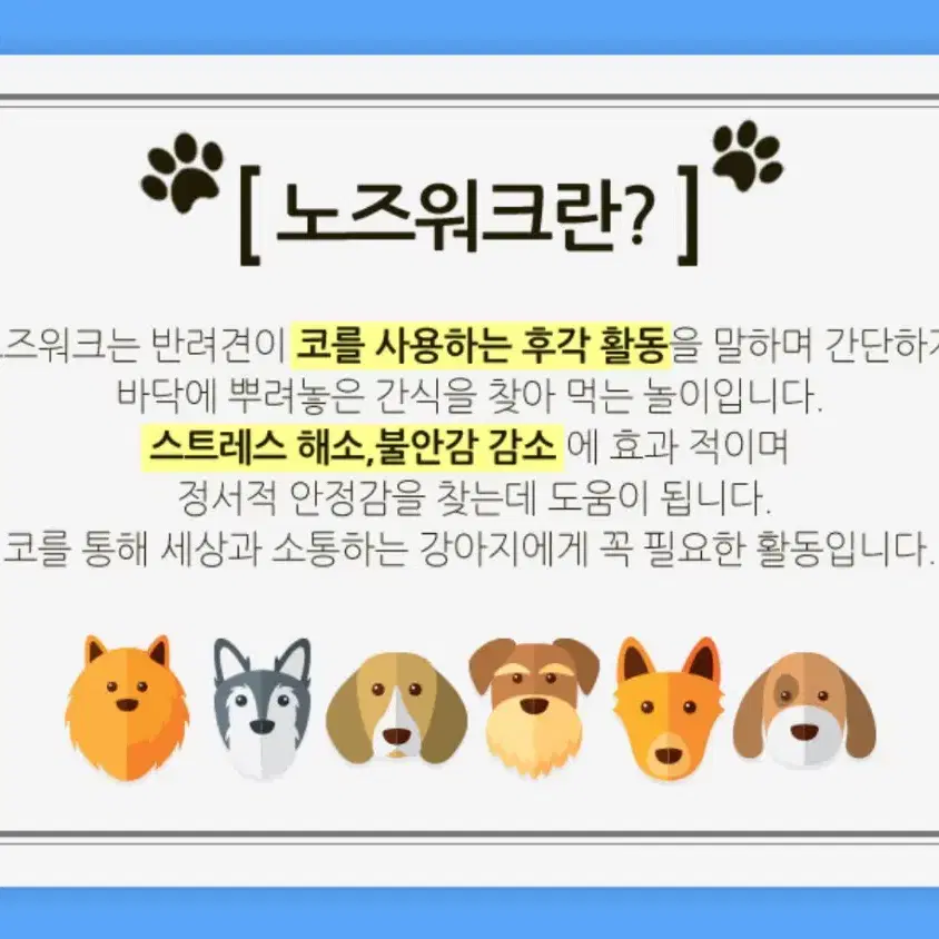 강아지 노즈워크 담요 (대형)