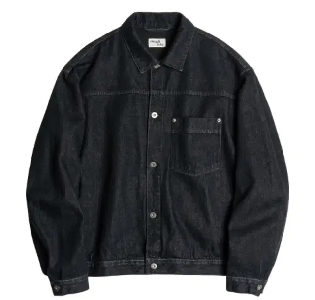 러프사이드 Drape Denim Jacket Black 2