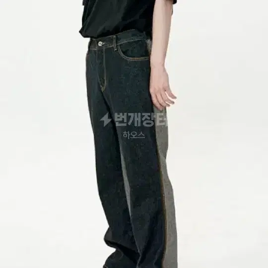 바지 OY(오와이) UNBALANCE JEANS-BLACK