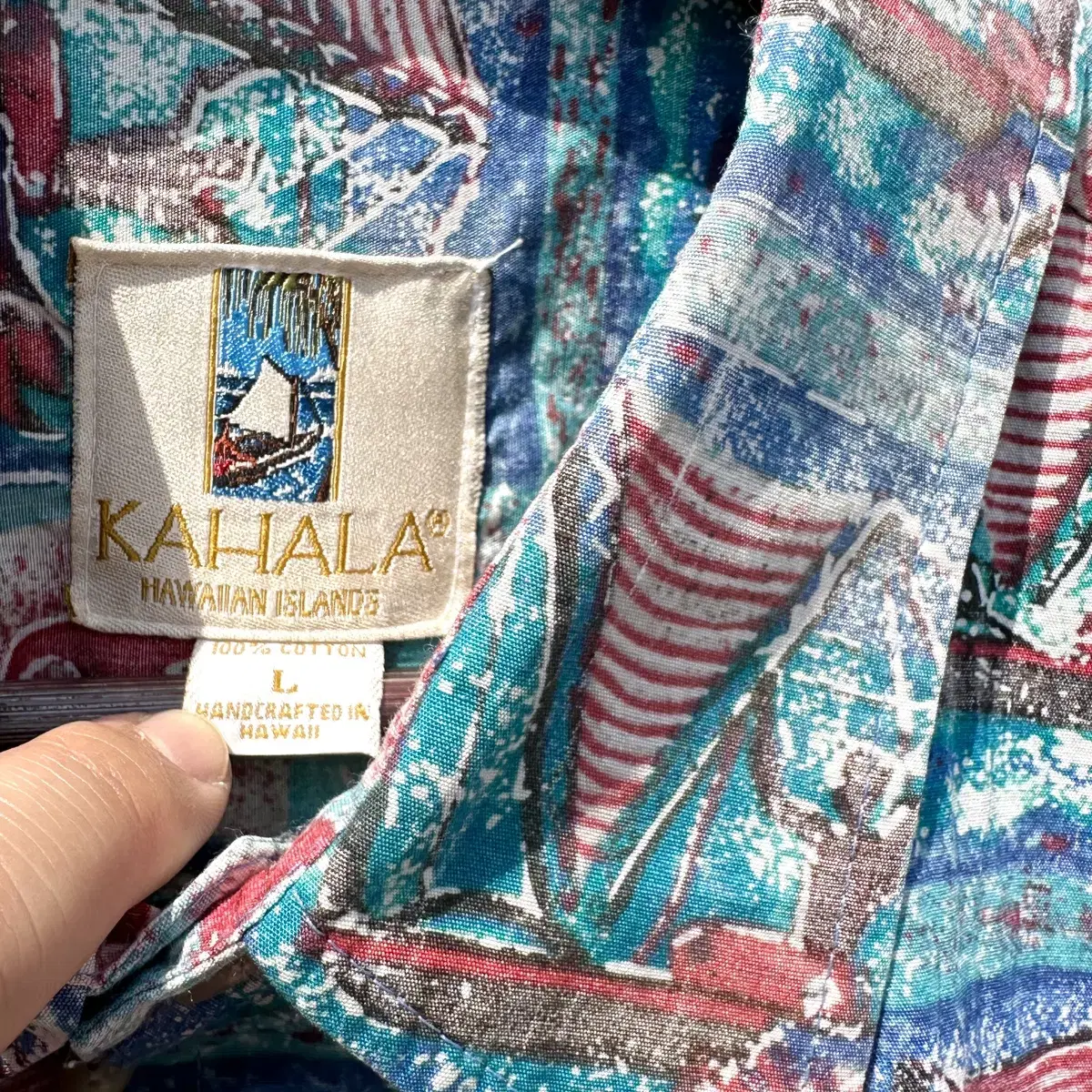 [105] KAHALA 아노락 하와이안 셔츠 USA made