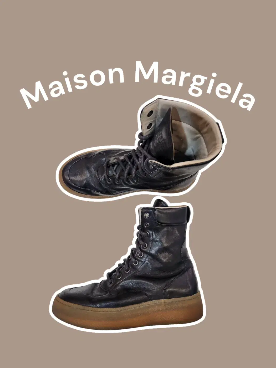 [42-270] Maison Margiela 메종마르지엘라 레이스컴뱃부츠