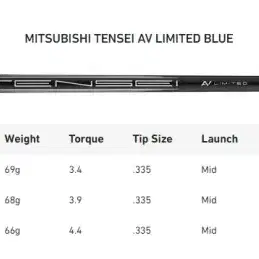 신품 텐세이 AV 리미티드 블루 65S  US Qi10 드라이버 스탁샤프