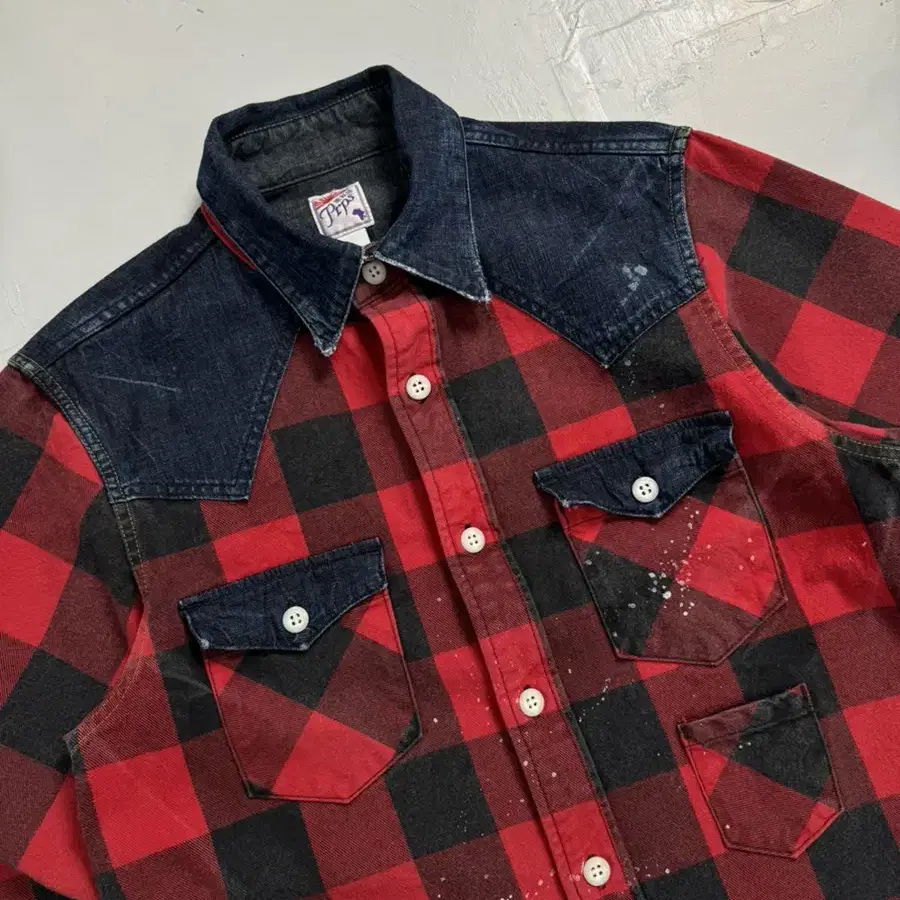 prps heavy flannel check western shirt