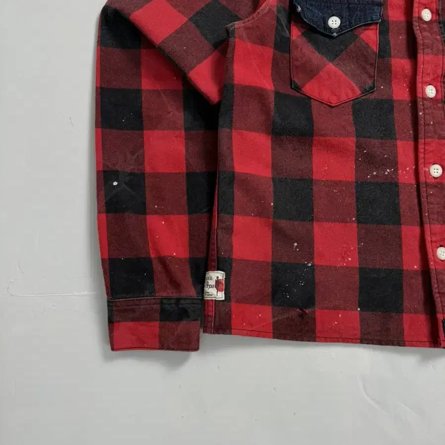 prps heavy flannel check western shirt