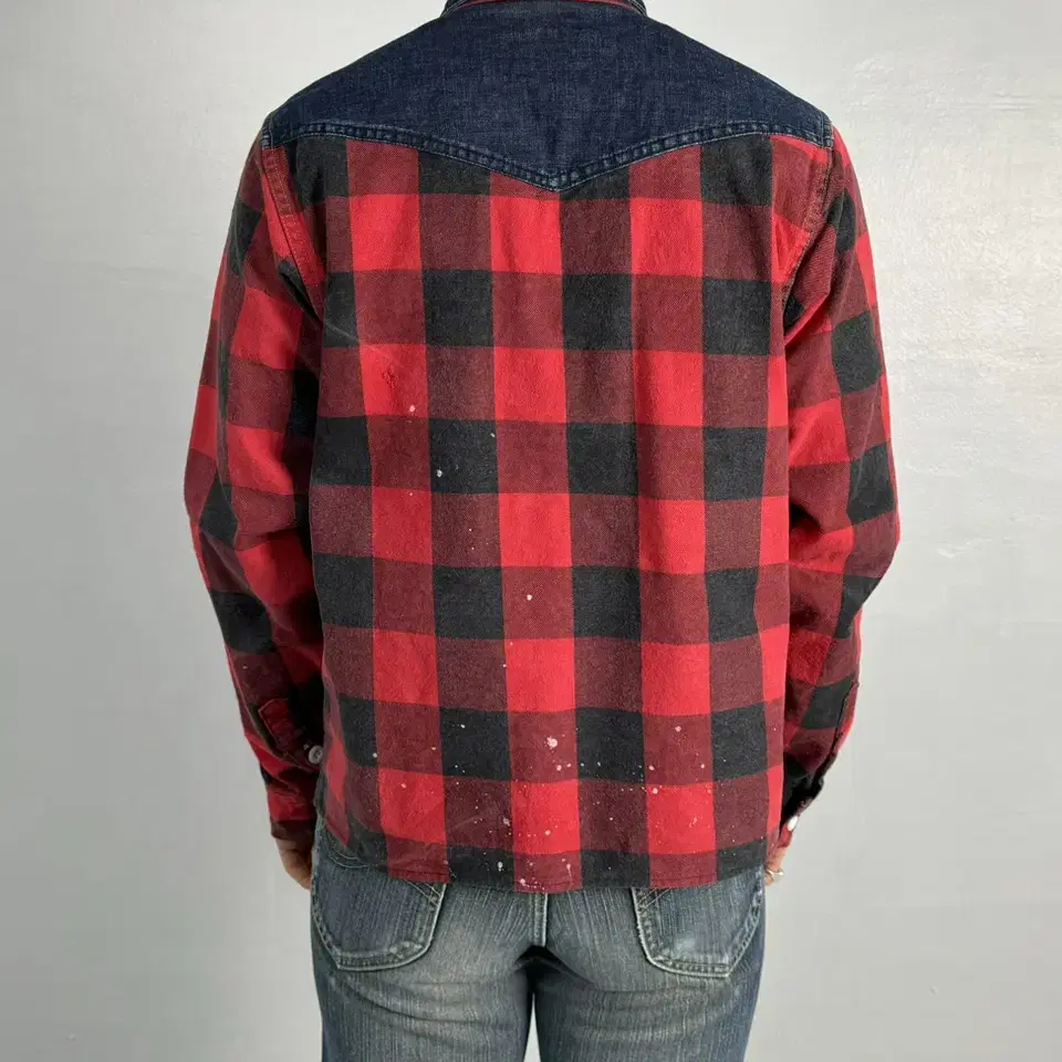 prps heavy flannel check western shirt