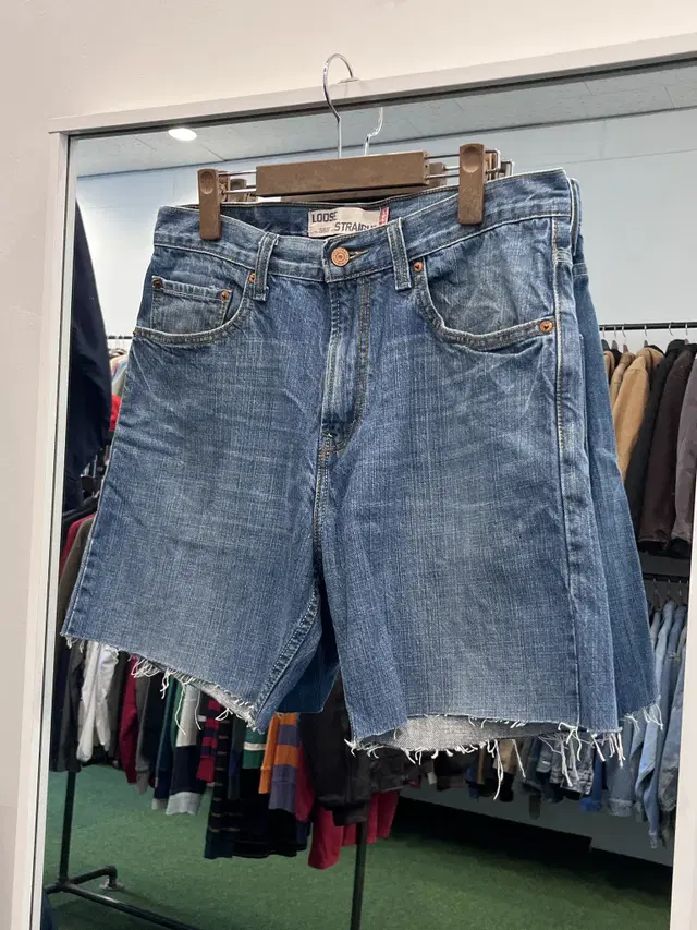 00s Levis 리바이스 569 컷팅 데님 쇼츠 팬츠