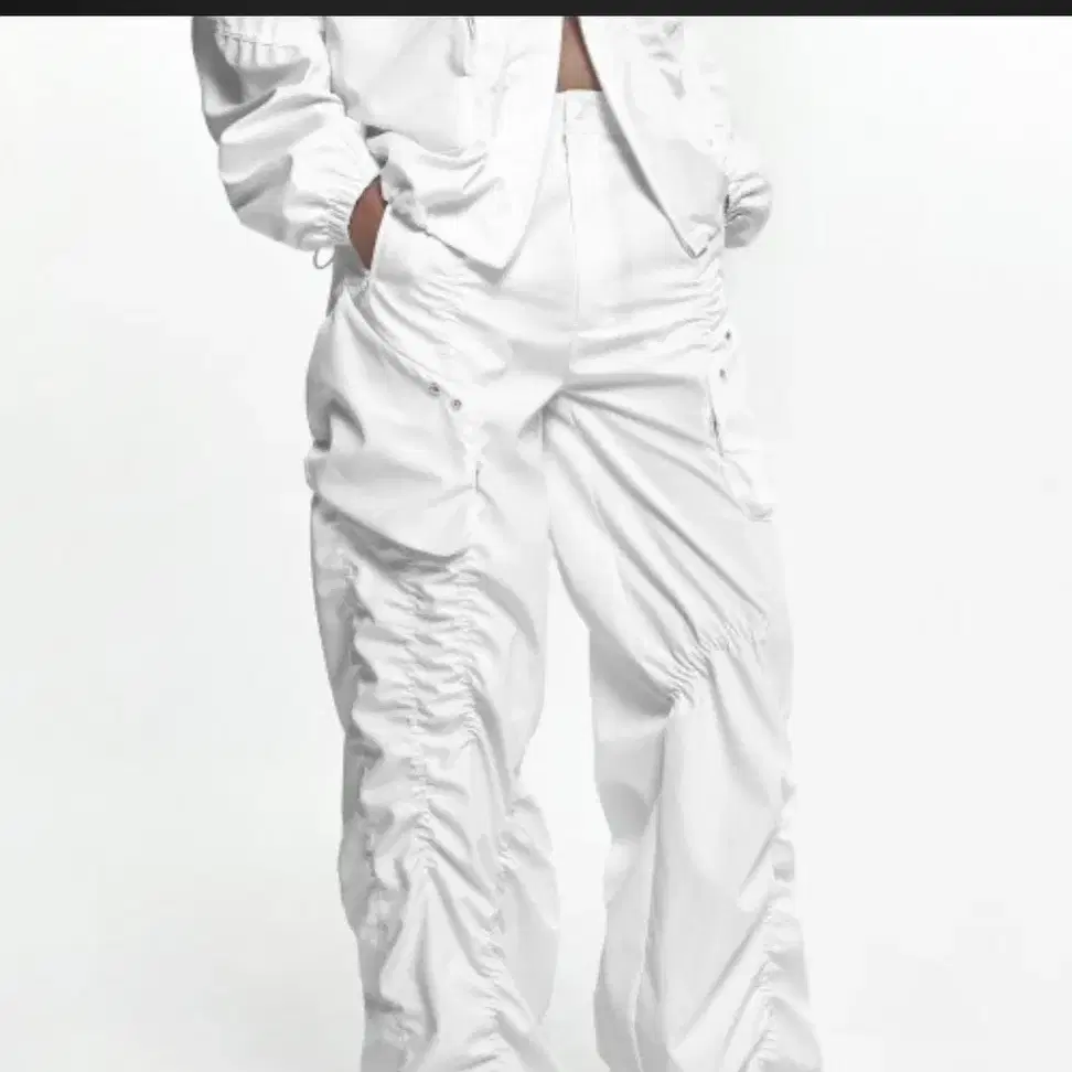 나체SMOCKING CONVEX PANTS white 1size