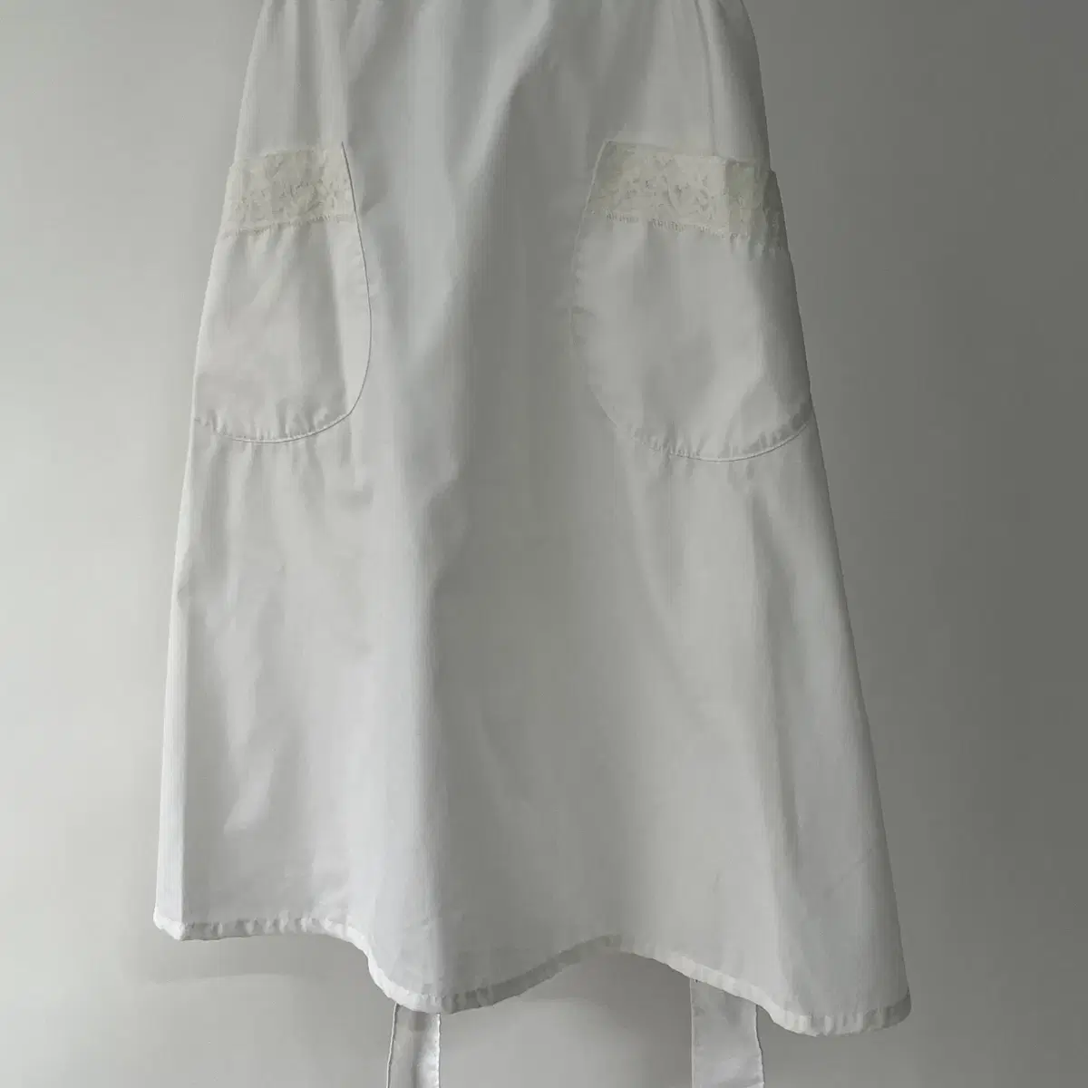 90's White cotton lace Apron 일본제