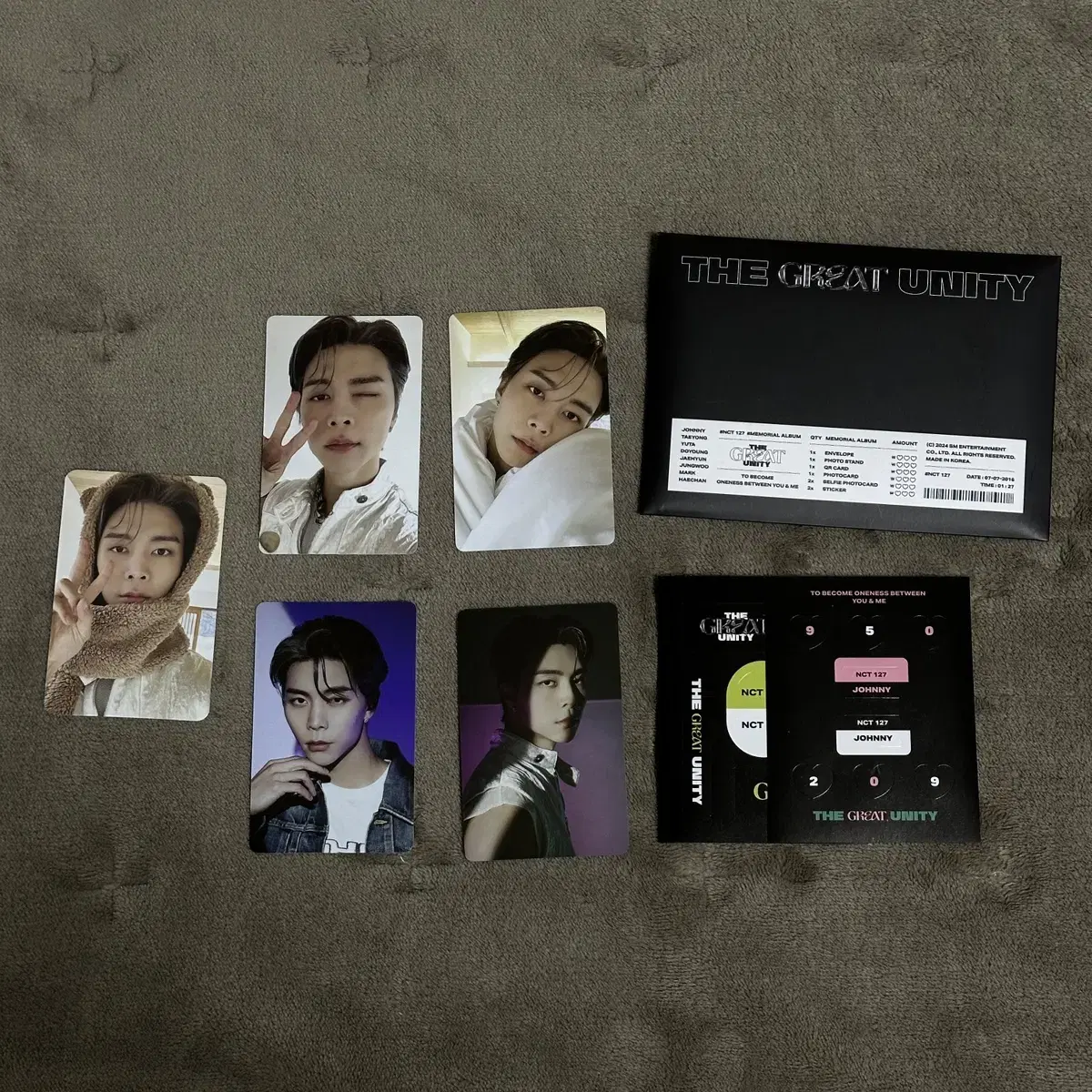 NCT 127 The Unity Exhibition johnny Memorial album full set + Gomdol Photocard WTS