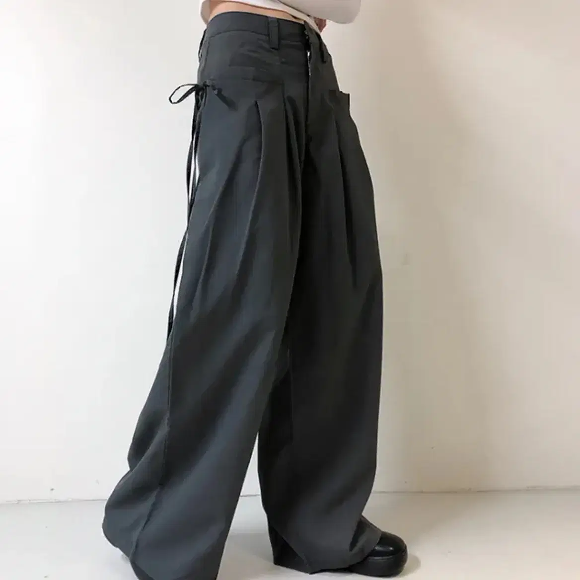 와이드 스트링 슬랙스 wide string slacks