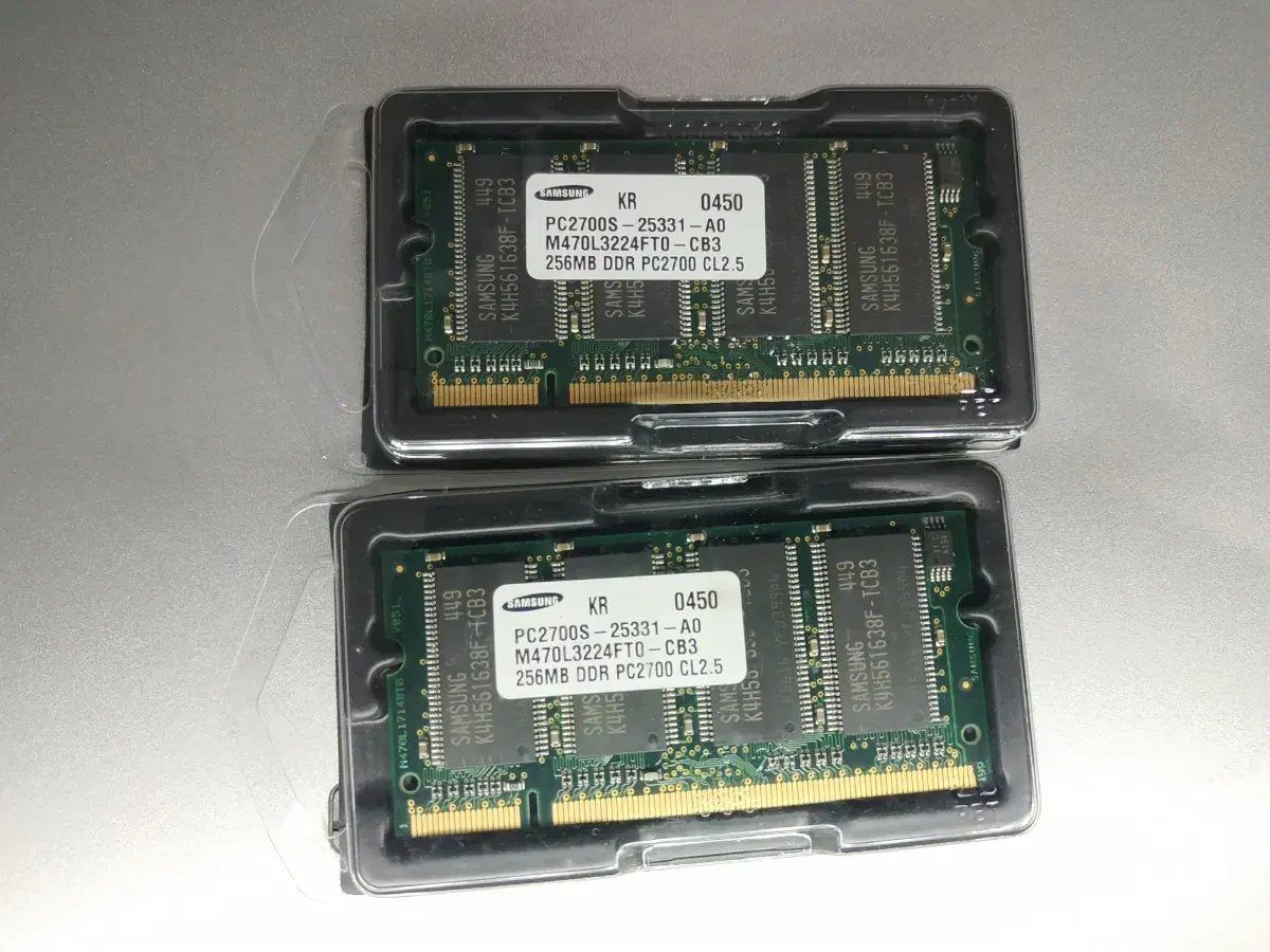 노트북 램 삼성 DDR1 PC2700S 256MB*2개