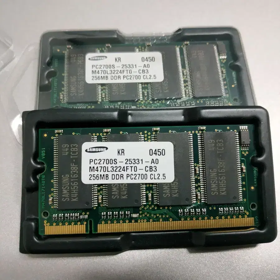 노트북 램 삼성 DDR1 PC2700S 256MB*2개