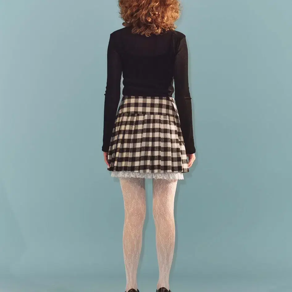 fletta(플레따) Gingham Check Skirt_Black(M)